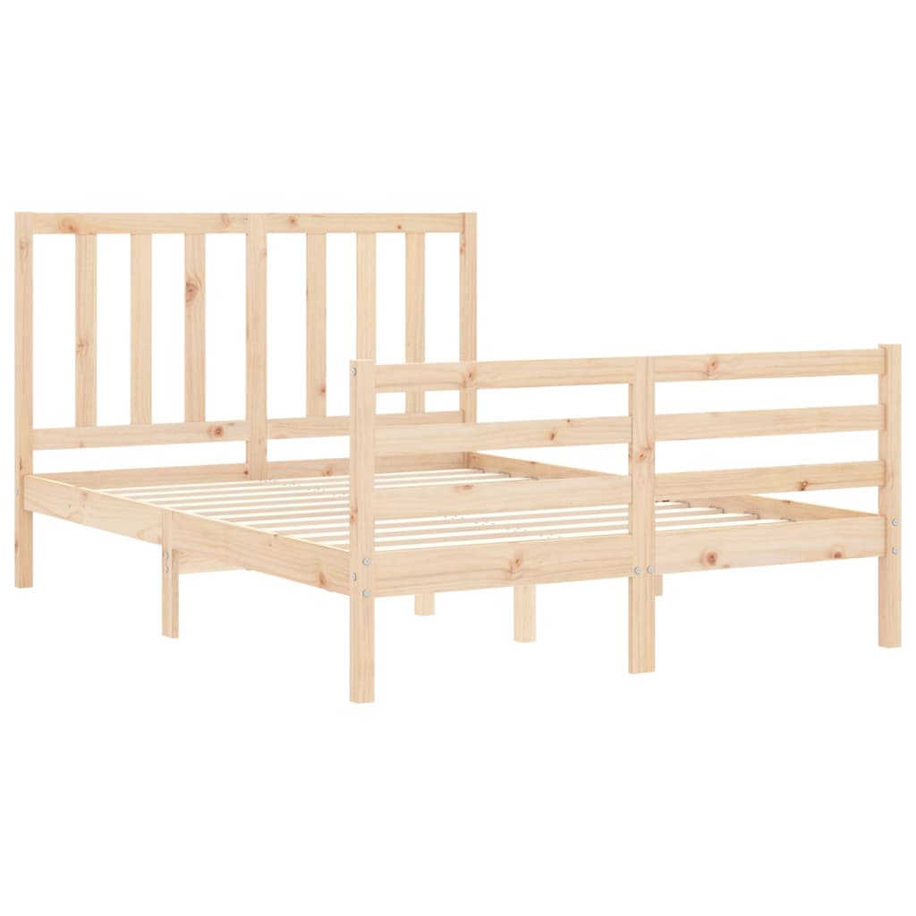 Cadre de lit sans matelas 140x200 cm bois massif de pin - XIOS