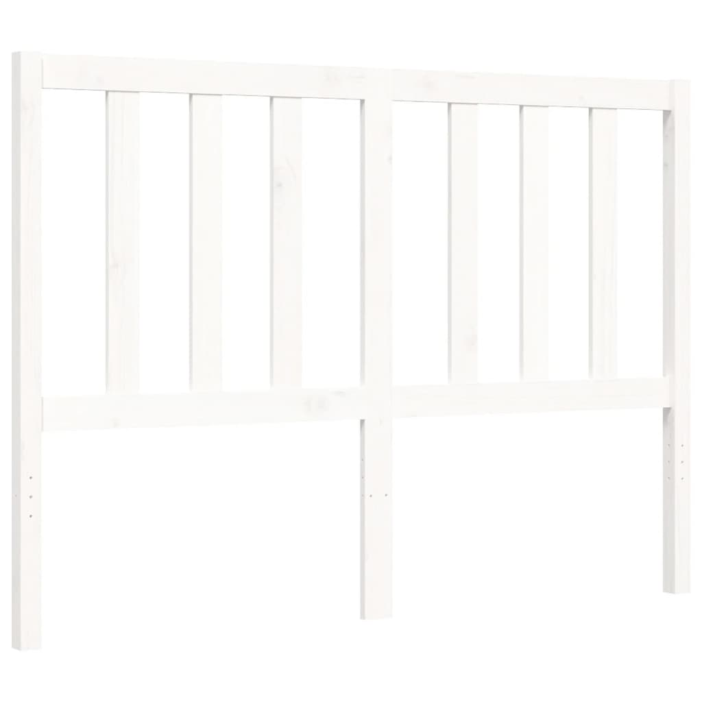 Cadre de lit sans matelas blanc 140x200 cm bois de pin massif - XIOS