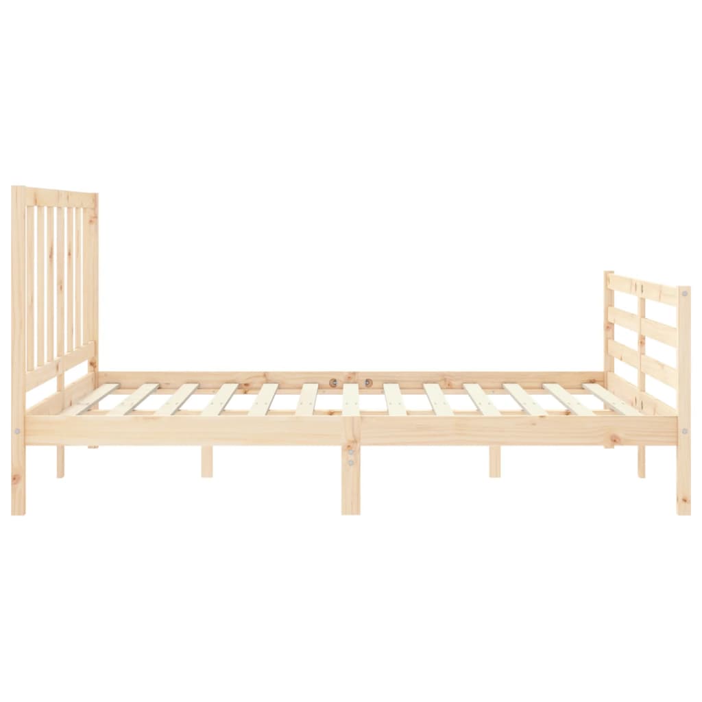Cadre de lit sans matelas 160x200 cm bois massif de pin - XIOS