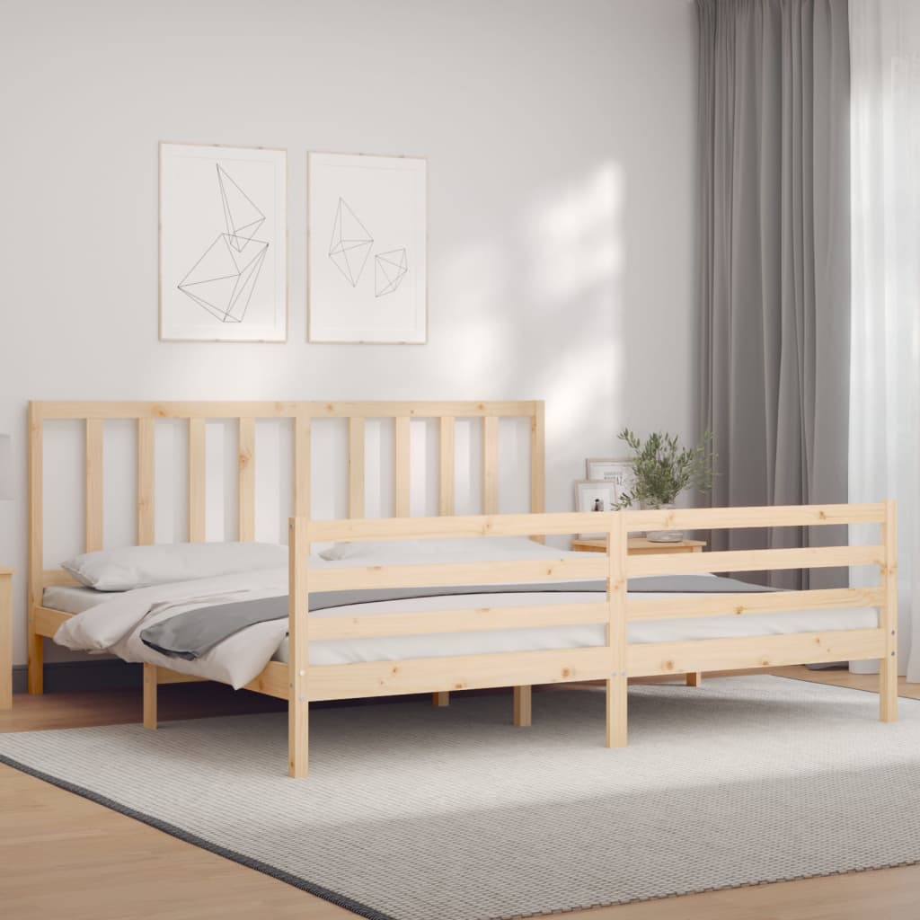 Cadre de lit sans matelas 200x200 cm bois massif de pin - XIOS