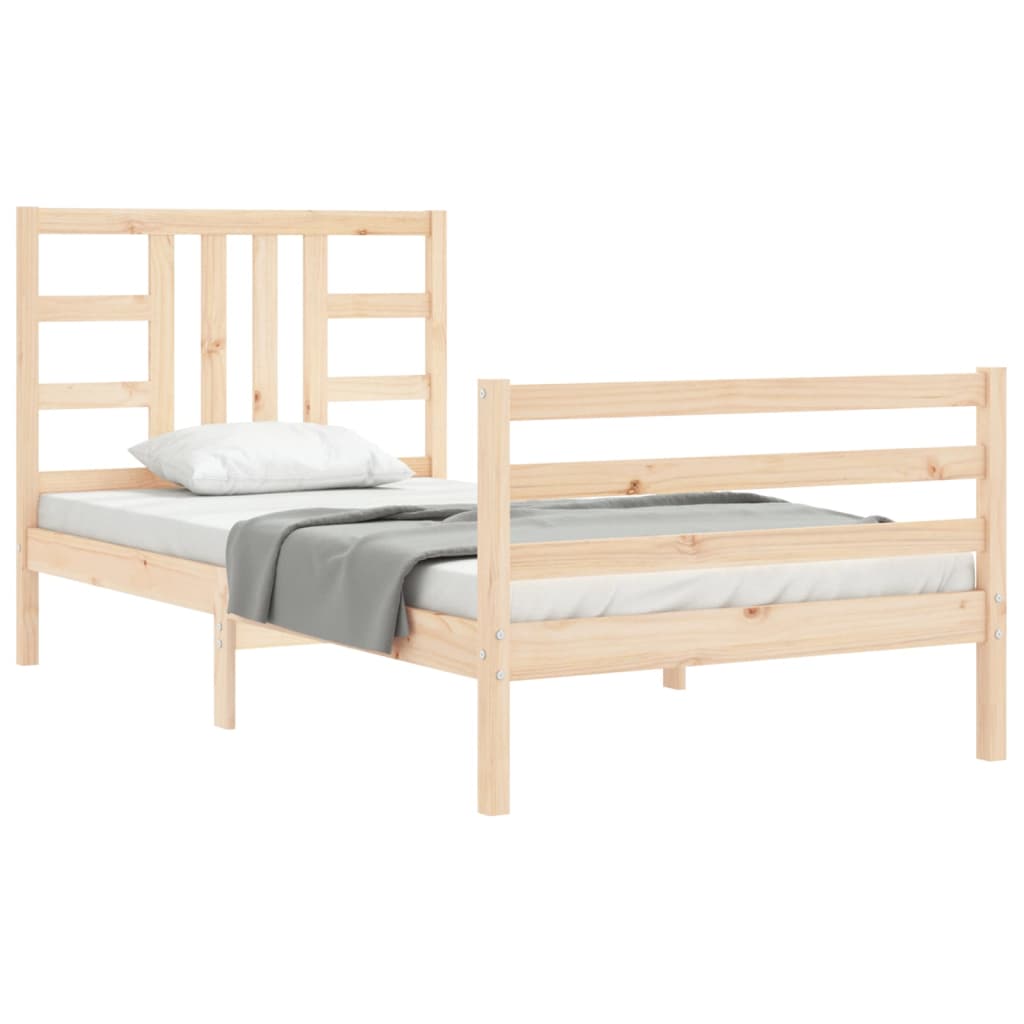 Cadre de lit sans matelas bois de pin massif - XIOS