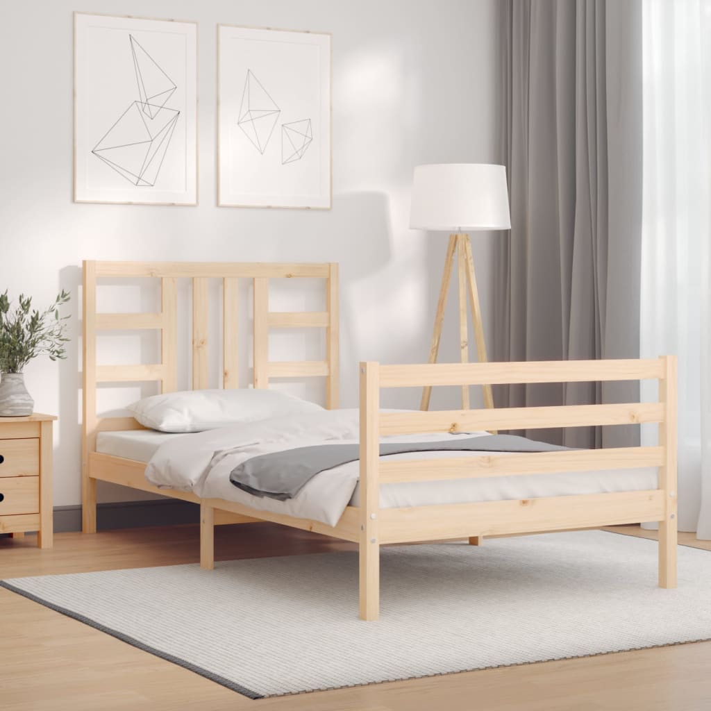 Cadre de lit sans matelas bois de pin massif - XIOS