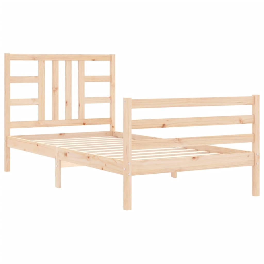 Cadre de lit sans matelas 90x200 cm bois de pin massif - XIOS