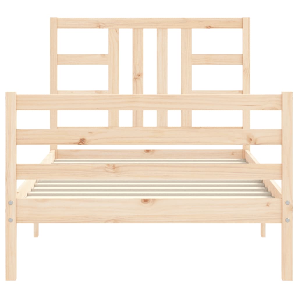 Cadre de lit sans matelas 100x200 cm bois massif de pin - XIOS