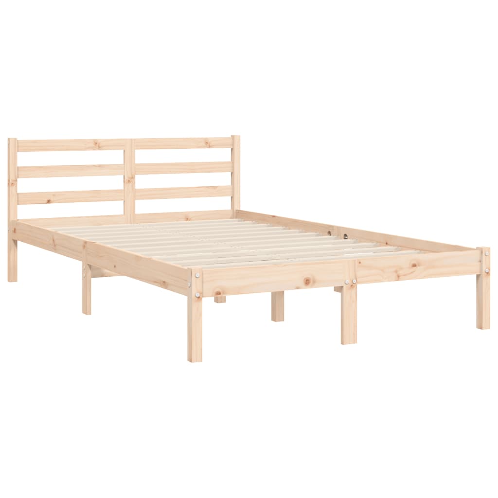 Cadre de lit avec tête de lit 120x200 cm bois massif Lits & cadres de lit vidaXL   