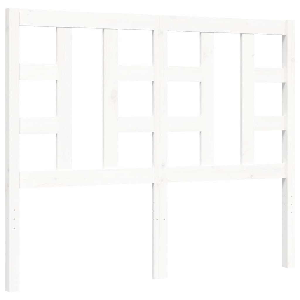 Cadre de lit sans matelas blanc 120x200 cm bois massif - XIOS
