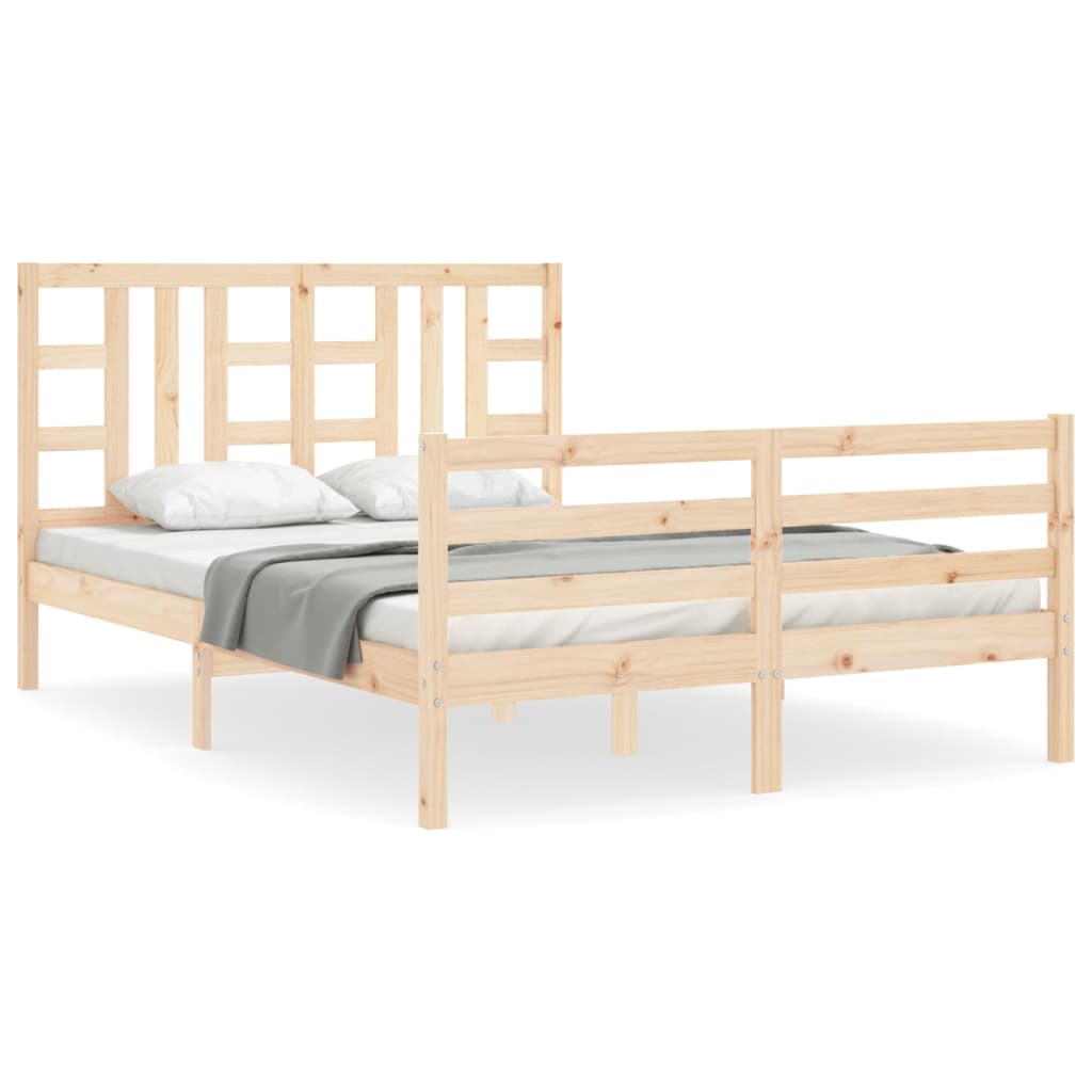 Cadre de lit sans matelas 140x200 cm bois massif - XIOS