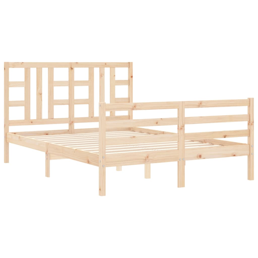 Cadre de lit sans matelas 140x200 cm bois massif - XIOS