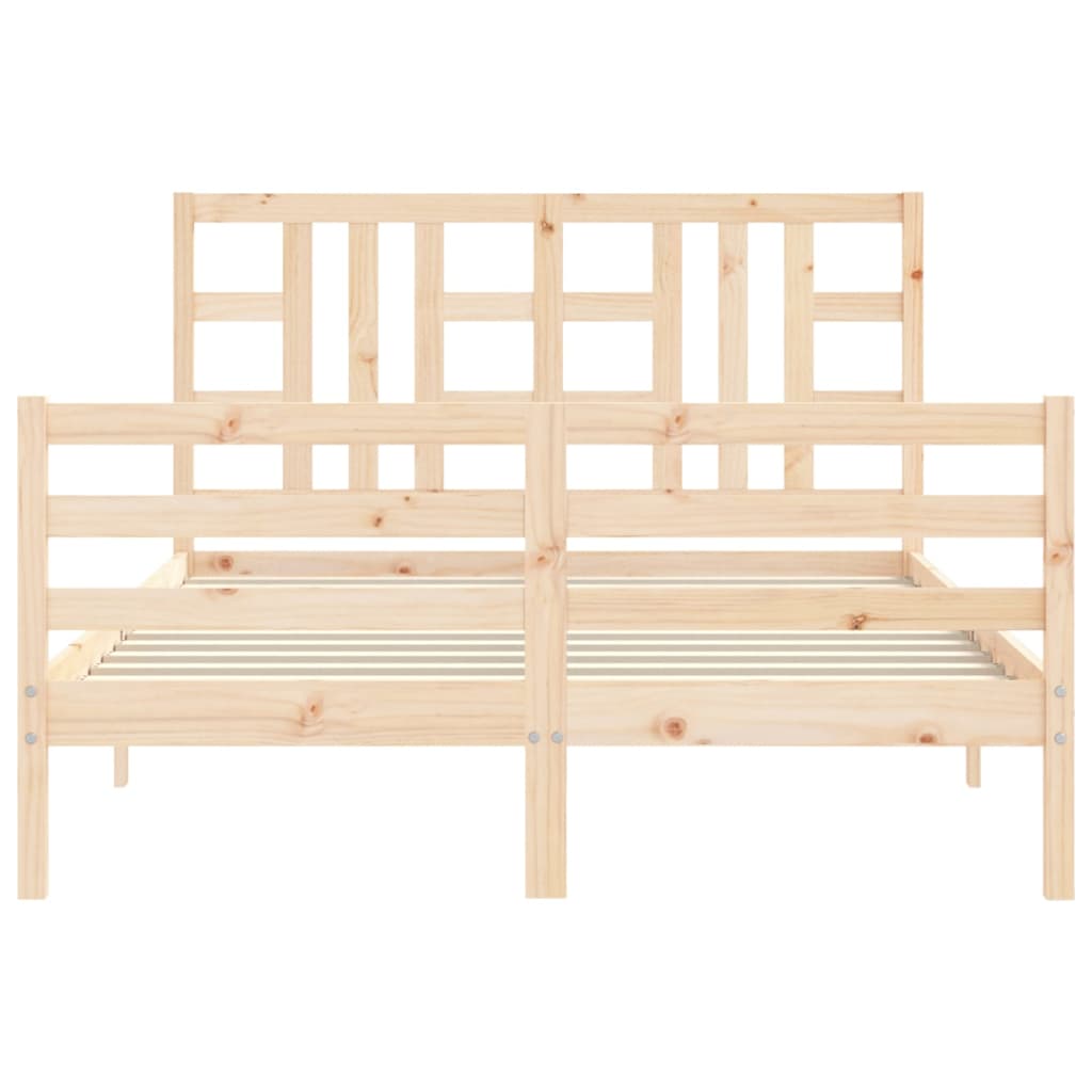 Cadre de lit sans matelas 140x200 cm bois massif - XIOS