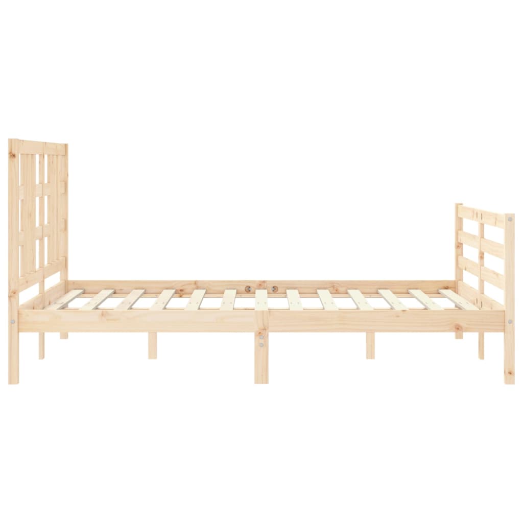Cadre de lit sans matelas 140x200 cm bois massif - XIOS