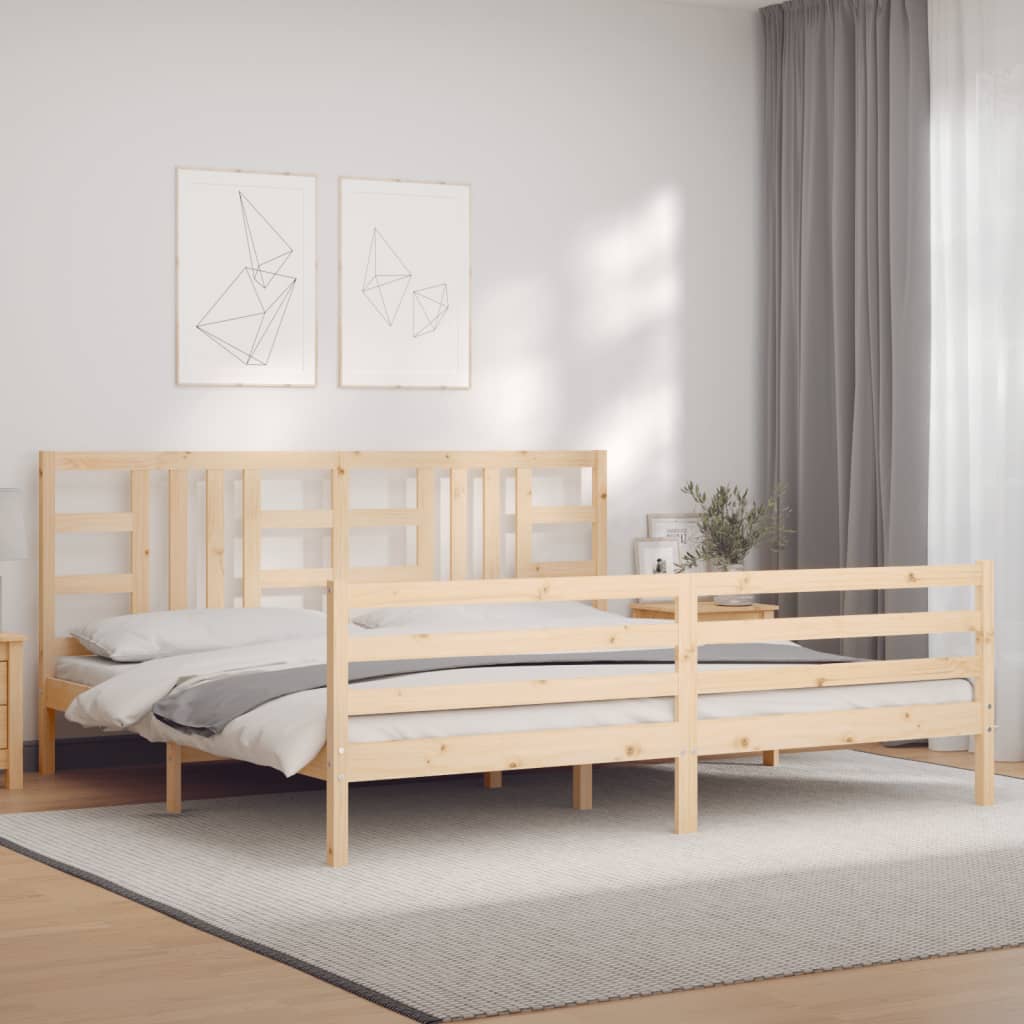 Cadre de lit sans matelas 200x200 cm bois massif - XIOS