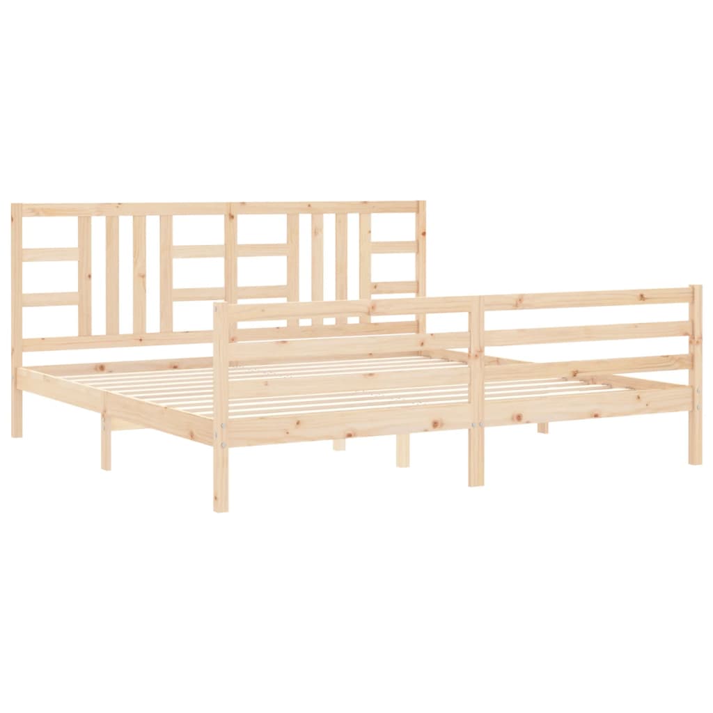 Cadre de lit sans matelas 200x200 cm bois massif - XIOS