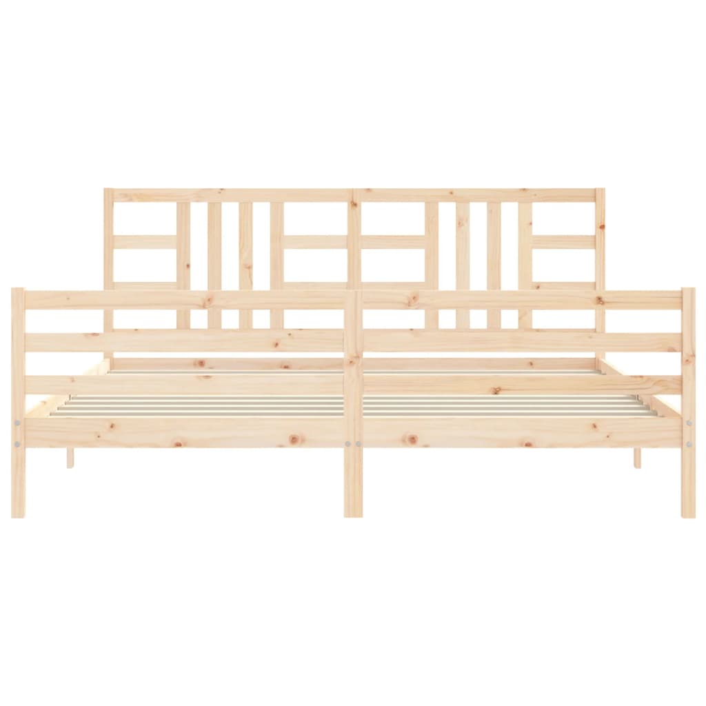 Cadre de lit sans matelas 200x200 cm bois massif - XIOS