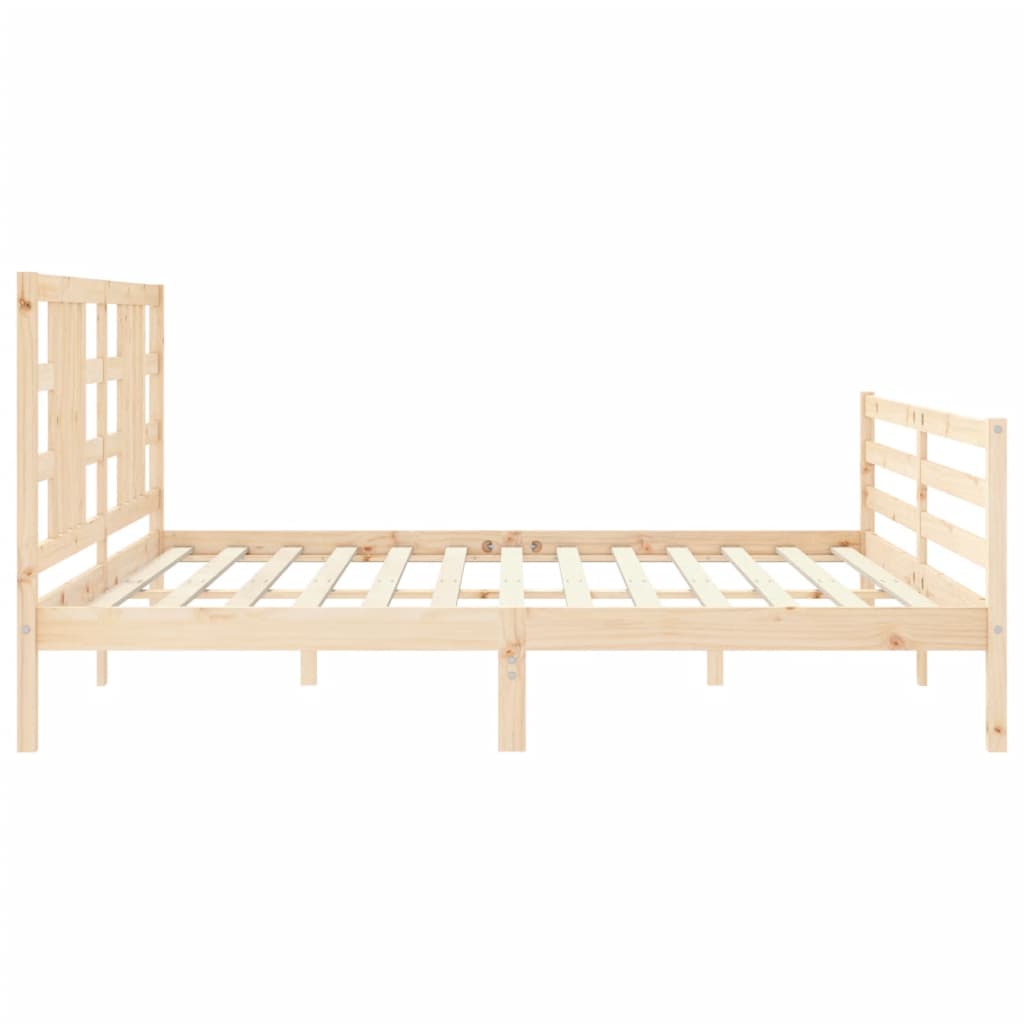 Cadre de lit sans matelas 200x200 cm bois massif - XIOS