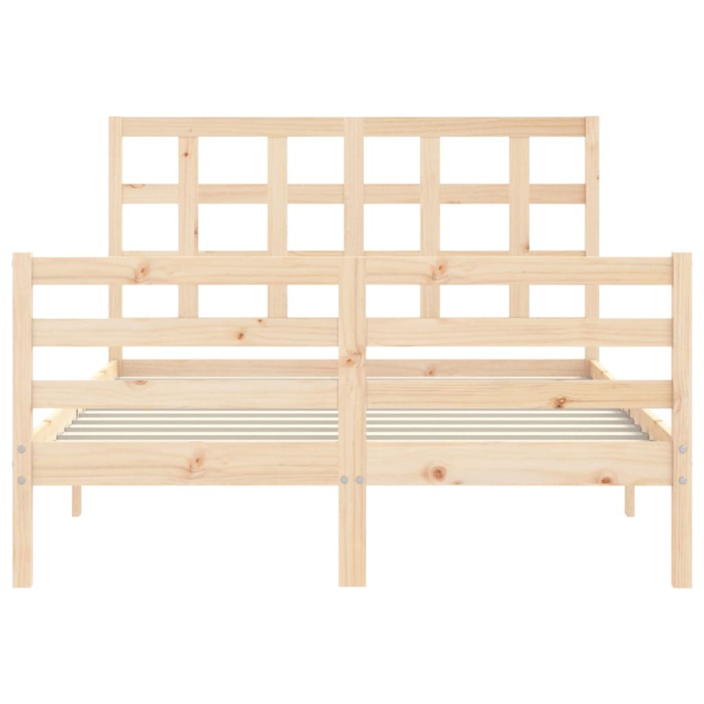 Cadre de lit sans matelas 140x190 cm bois massif - XIOS