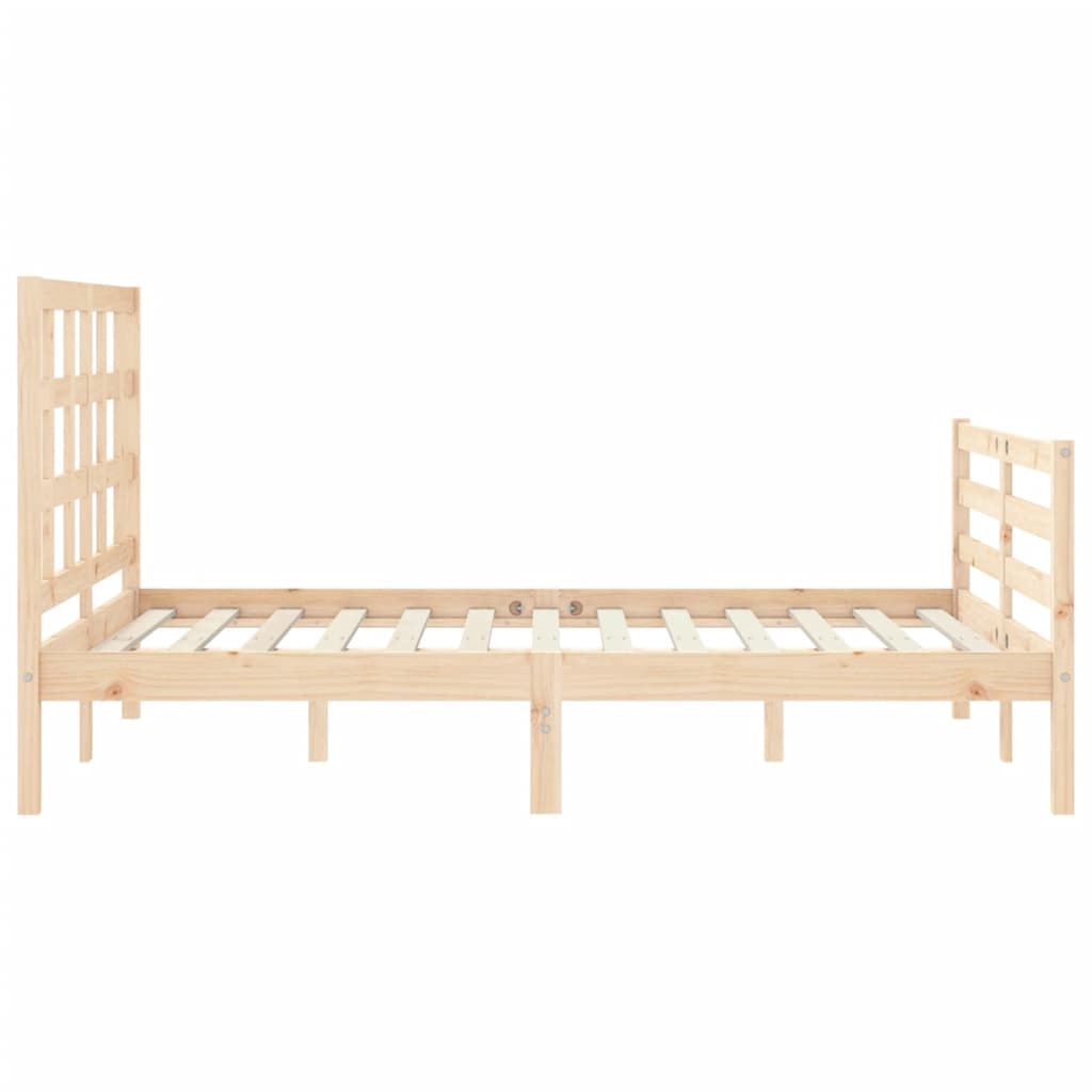Cadre de lit sans matelas 140x190 cm bois massif - XIOS