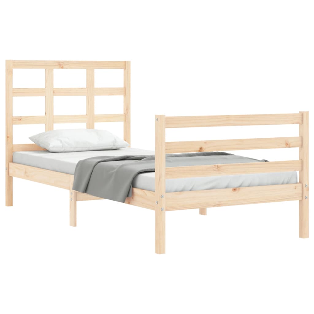 Cadre de lit sans matelas 100x200 cm bois massif - XIOS