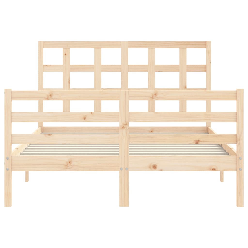 Cadre de lit sans matelas 120x200 cm bois massif - XIOS