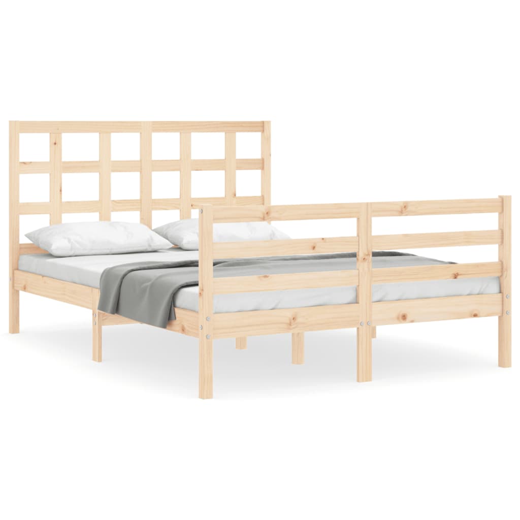 Cadre de lit sans matelas 140x200 cm bois massif - XIOS