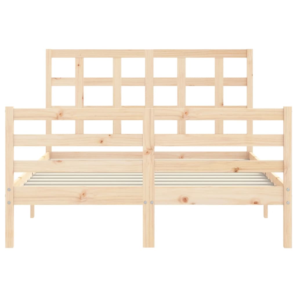 Cadre de lit sans matelas 140x200 cm bois massif - XIOS