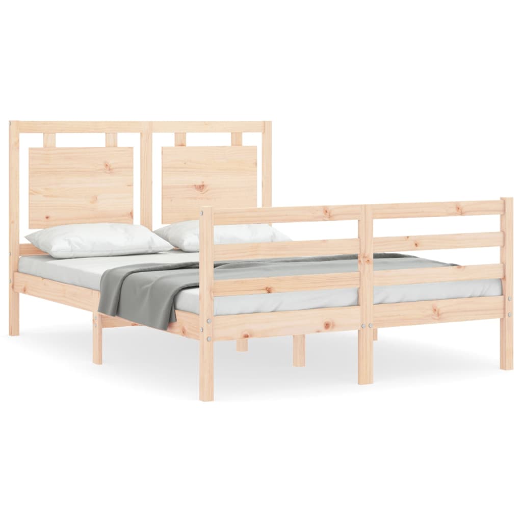 Cadre de lit sans matelas 140x190 cm bois massif - XIOS