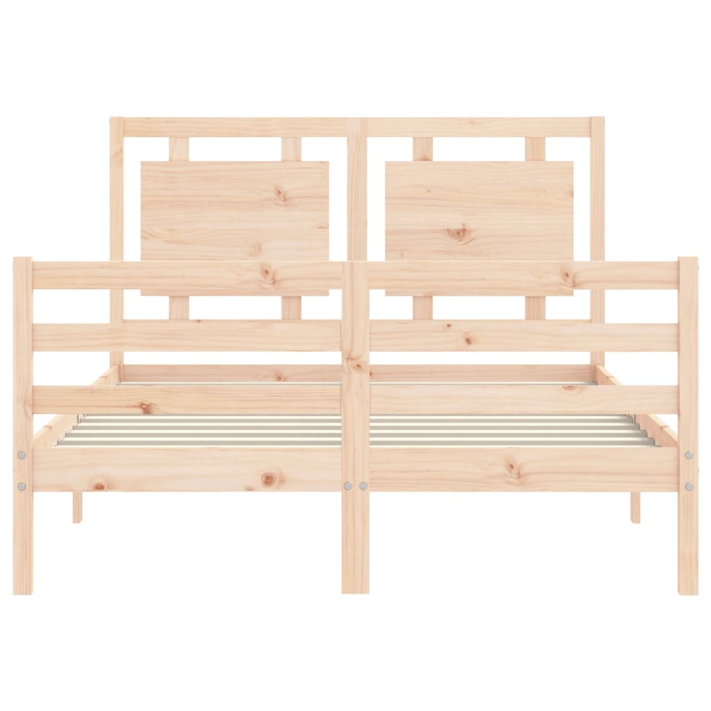 Cadre de lit sans matelas 140x190 cm bois massif - XIOS