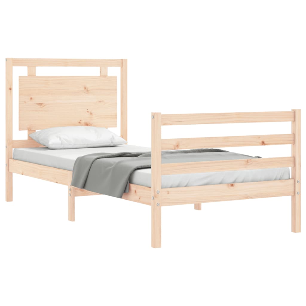 Cadre de lit sans matelas 100x200 cm bois massif - XIOS