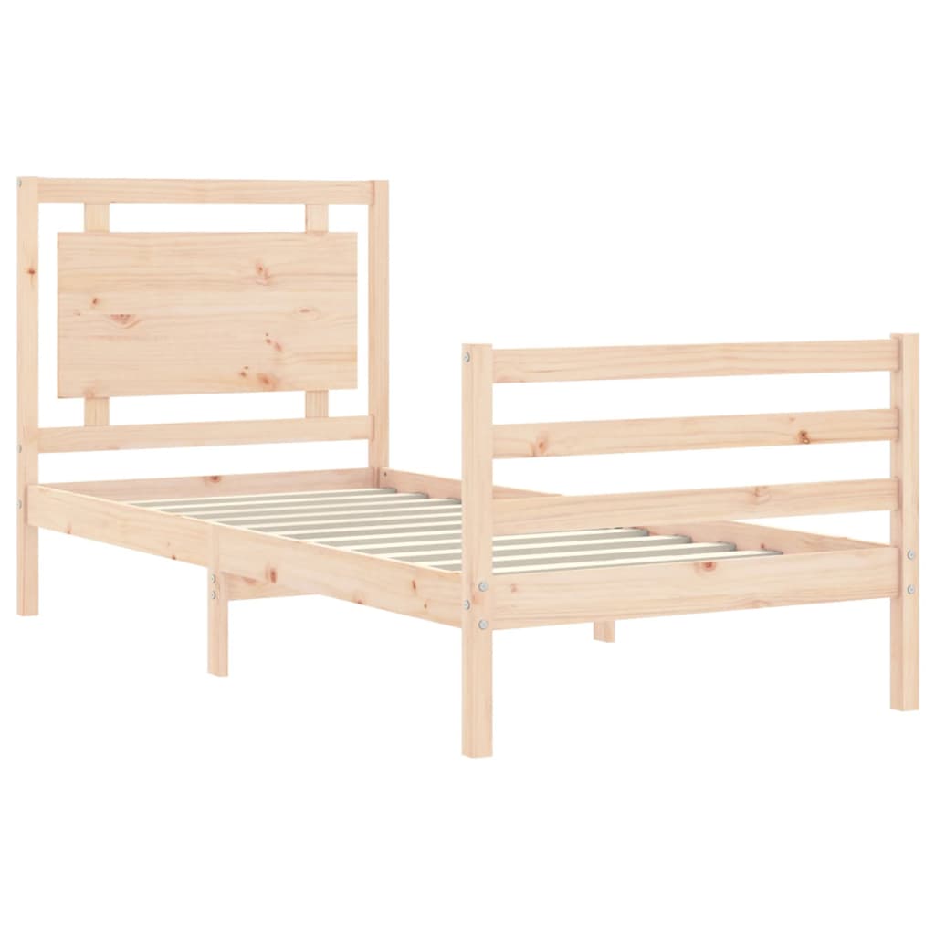 Cadre de lit sans matelas 100x200 cm bois massif - XIOS