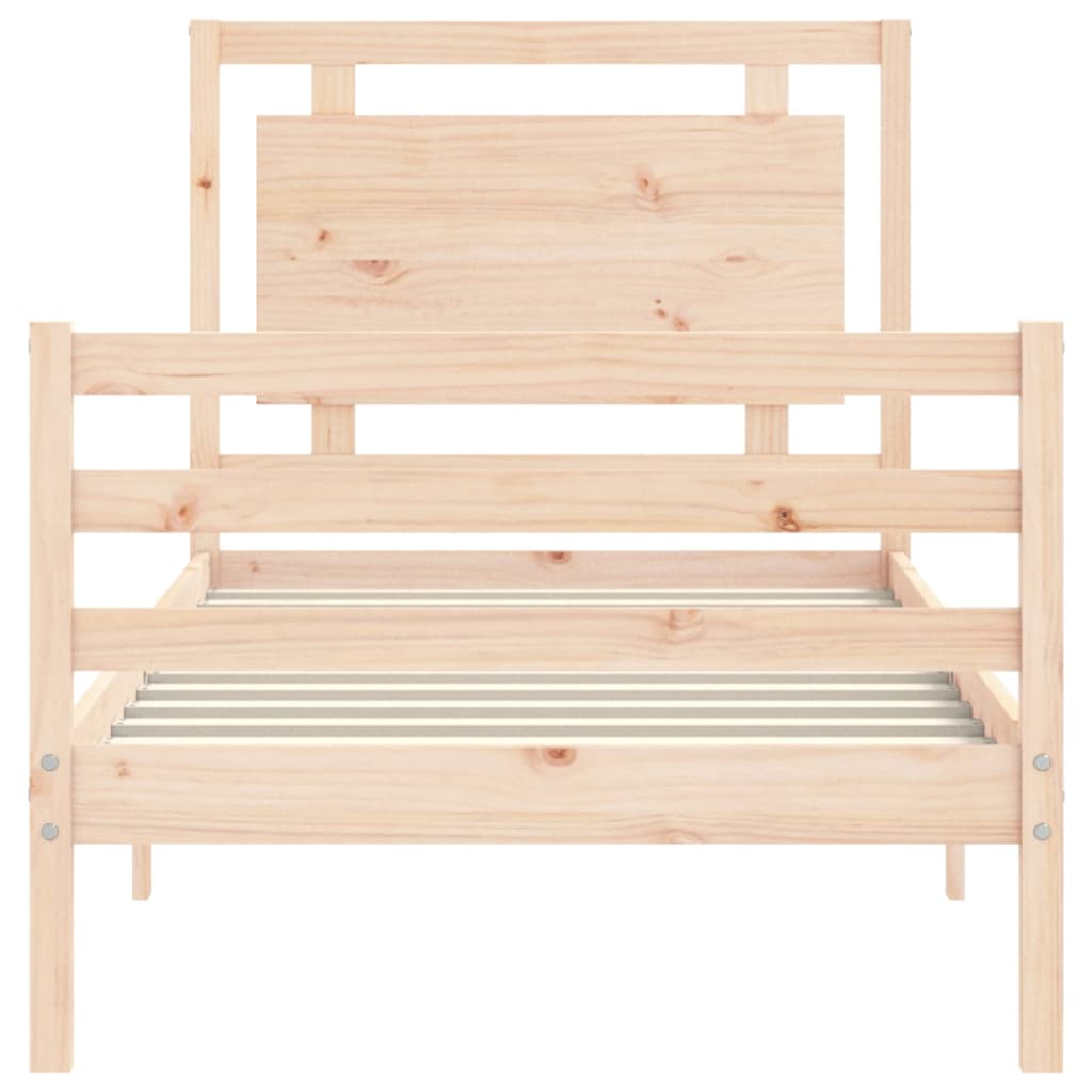 Cadre de lit sans matelas 100x200 cm bois massif - XIOS