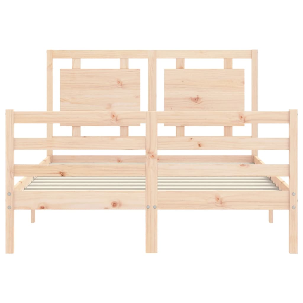Cadre de lit sans matelas 140x200 cm bois massif - XIOS
