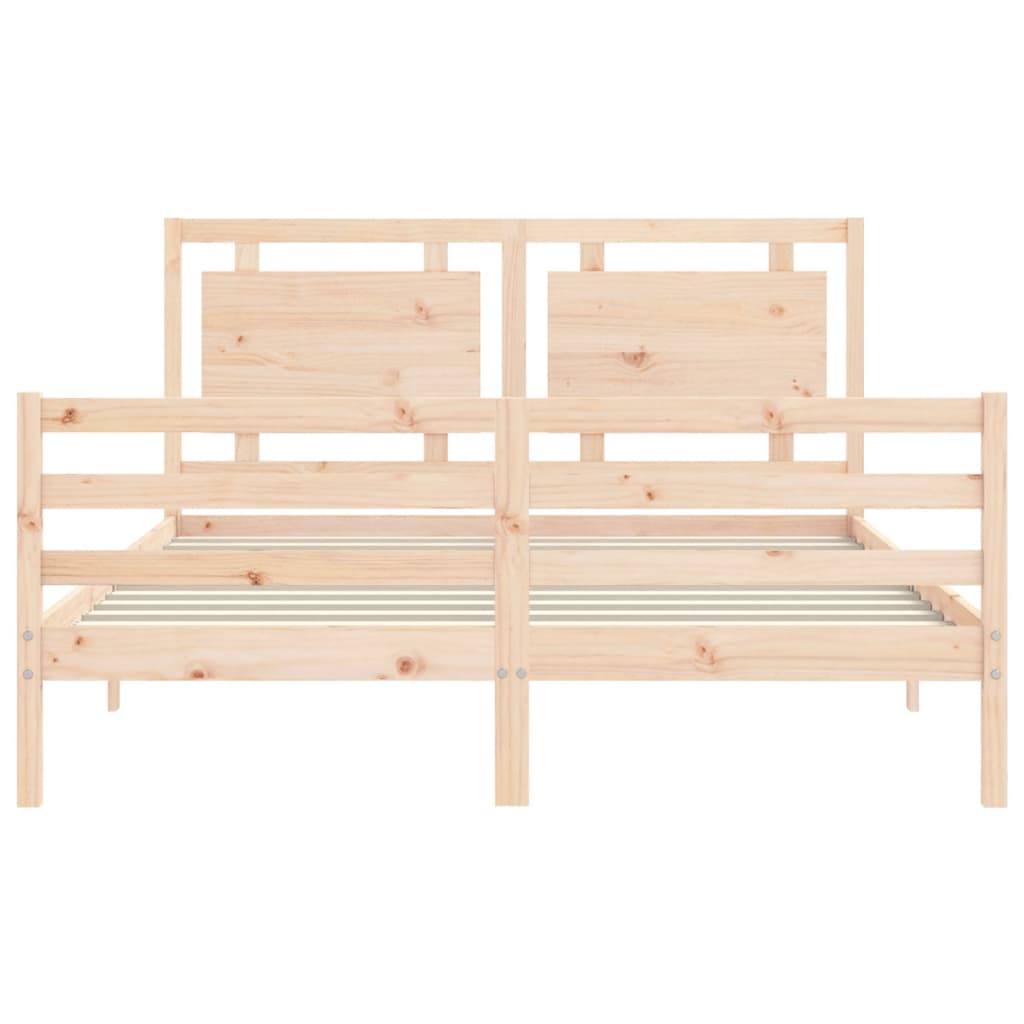 Cadre de lit sans matelas 160x200 cm bois massif - XIOS