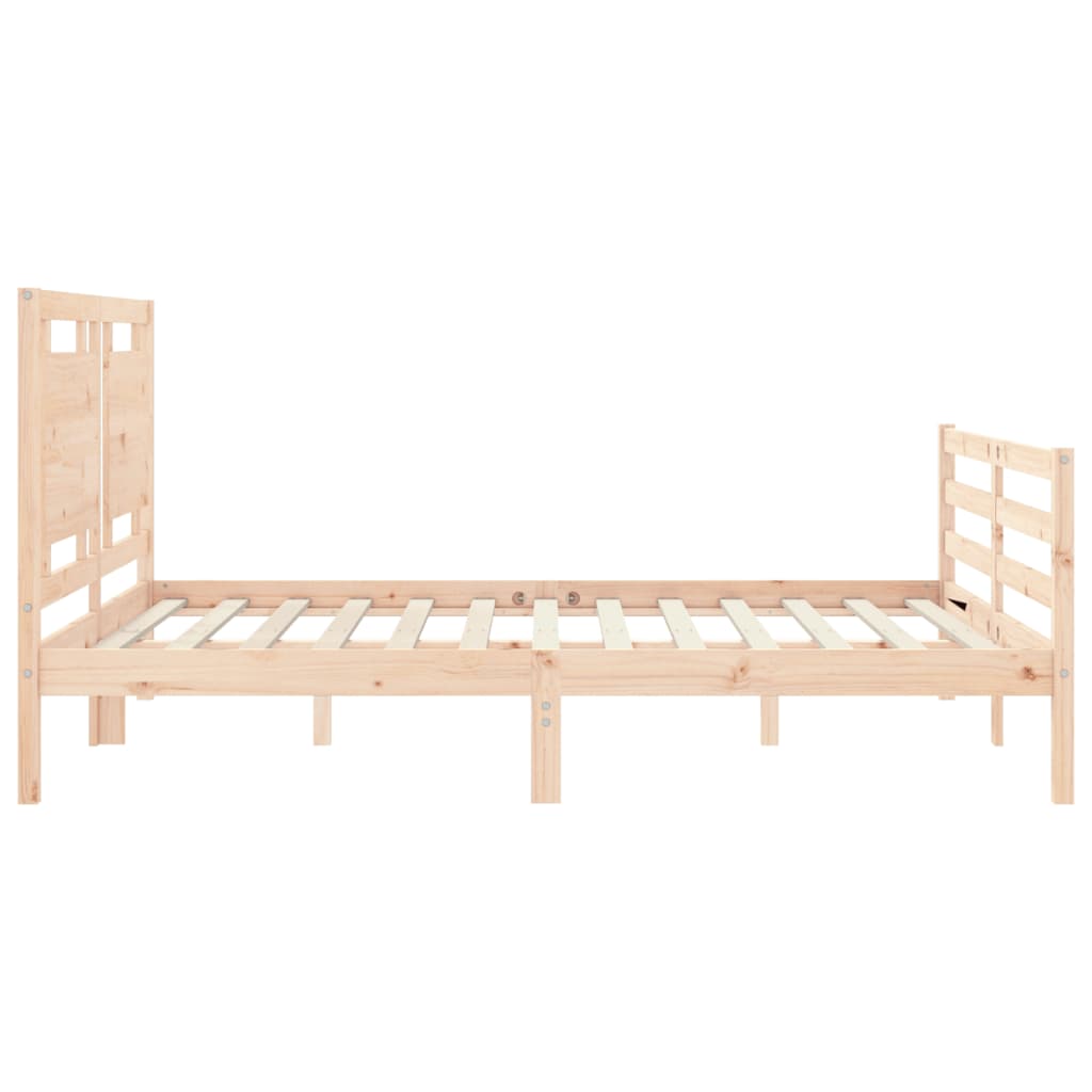 Cadre de lit sans matelas 160x200 cm bois massif - XIOS