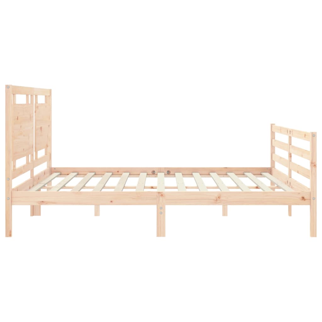 Cadre de lit sans matelas 200x200 cm bois massif - XIOS