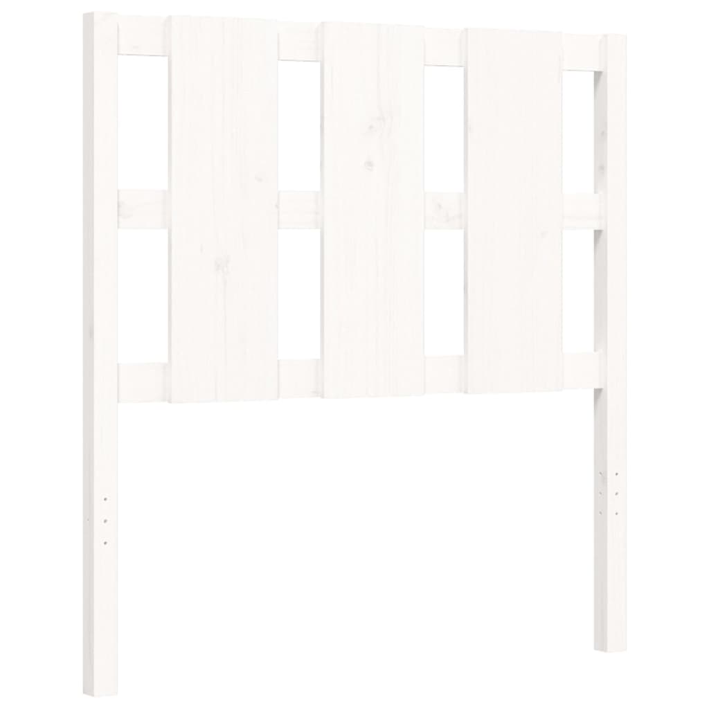 Cadre de lit sans matelas blanc bois massif - XIOS