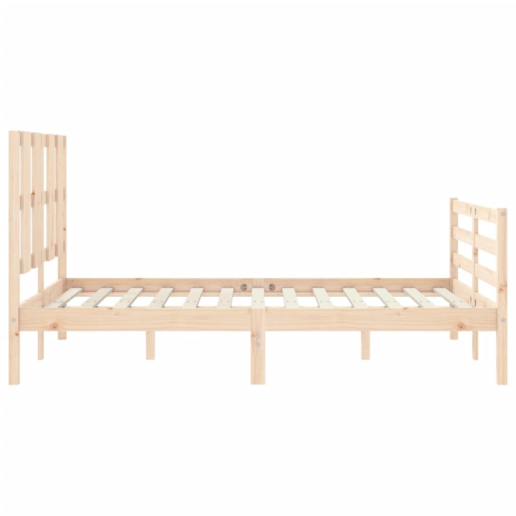 Cadre de lit sans matelas 140x190 cm bois massif - XIOS