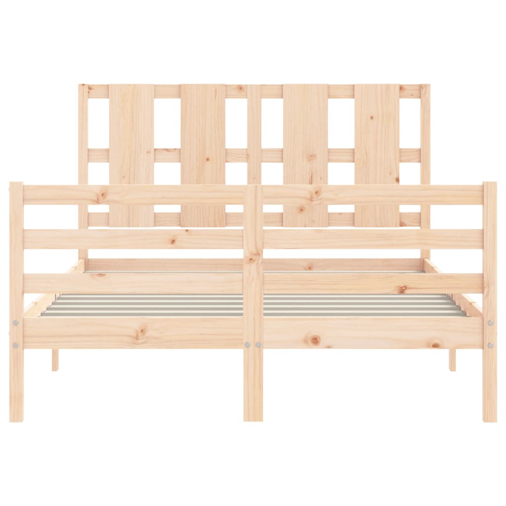 Cadre de lit sans matelas 140x190 cm bois massif - XIOS