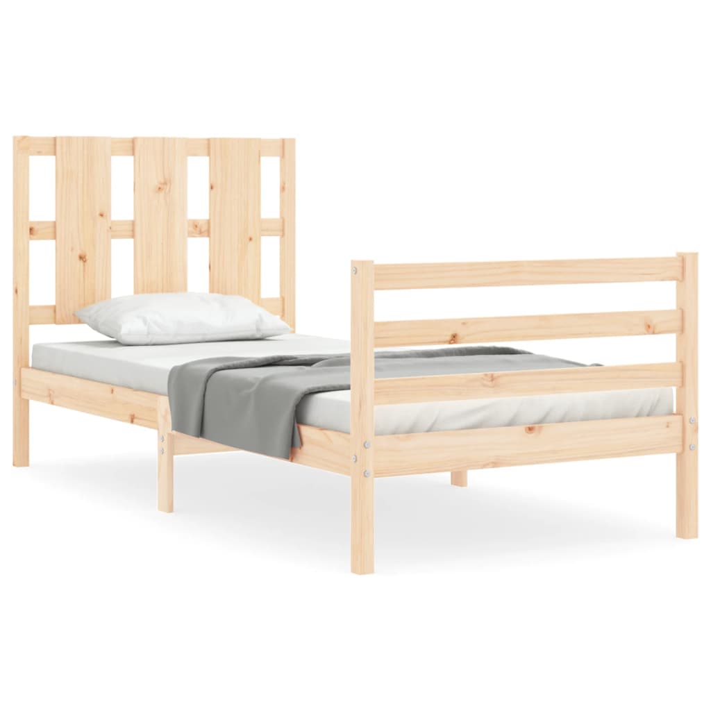 Cadre de lit sans matelas 90x200 cm bois massif - XIOS