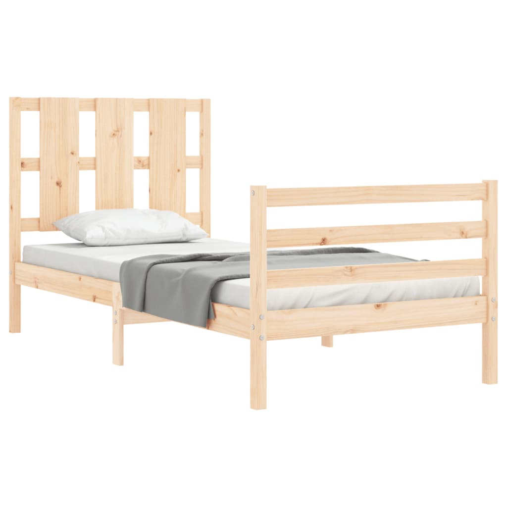 Cadre de lit sans matelas 90x200 cm bois massif - XIOS