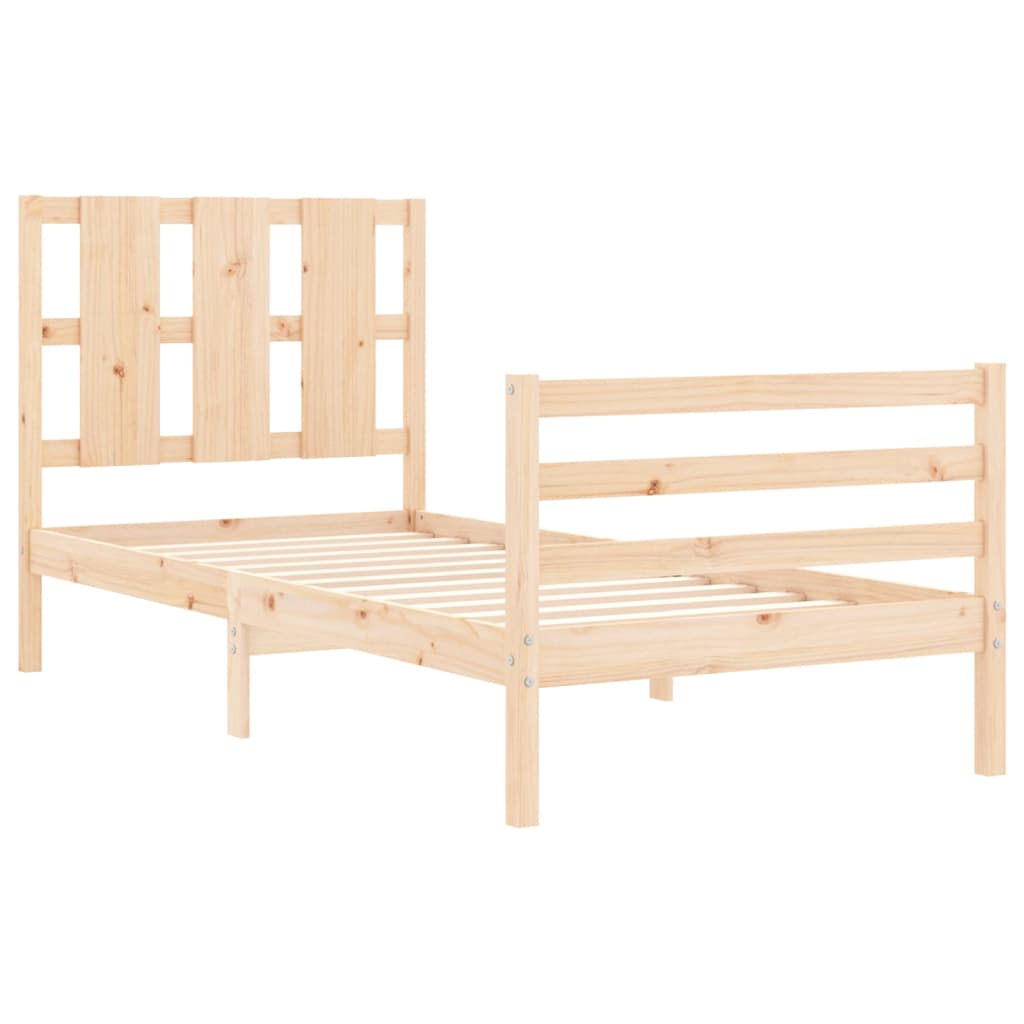 Cadre de lit sans matelas 90x200 cm bois massif - XIOS
