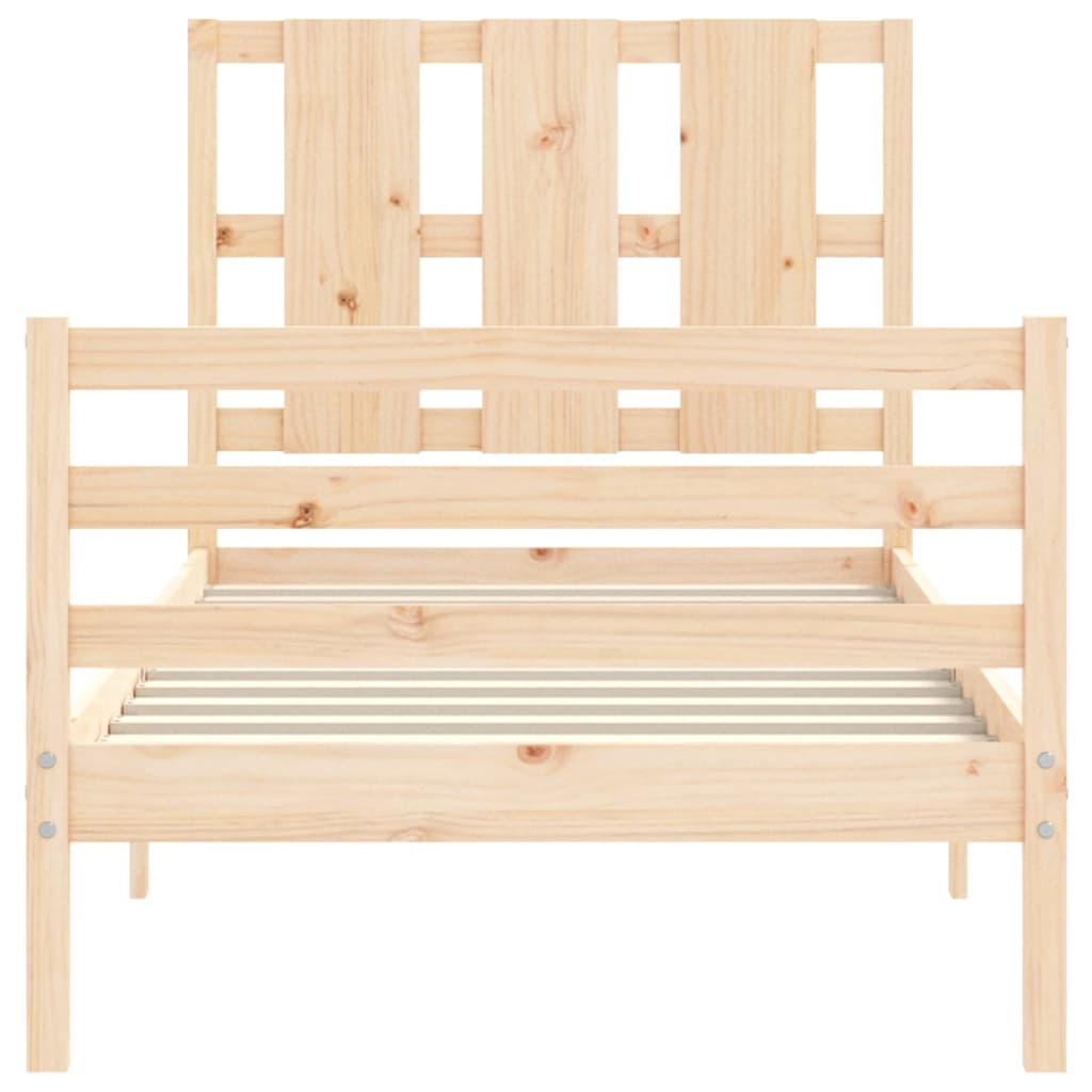 Cadre de lit sans matelas 90x200 cm bois massif - XIOS