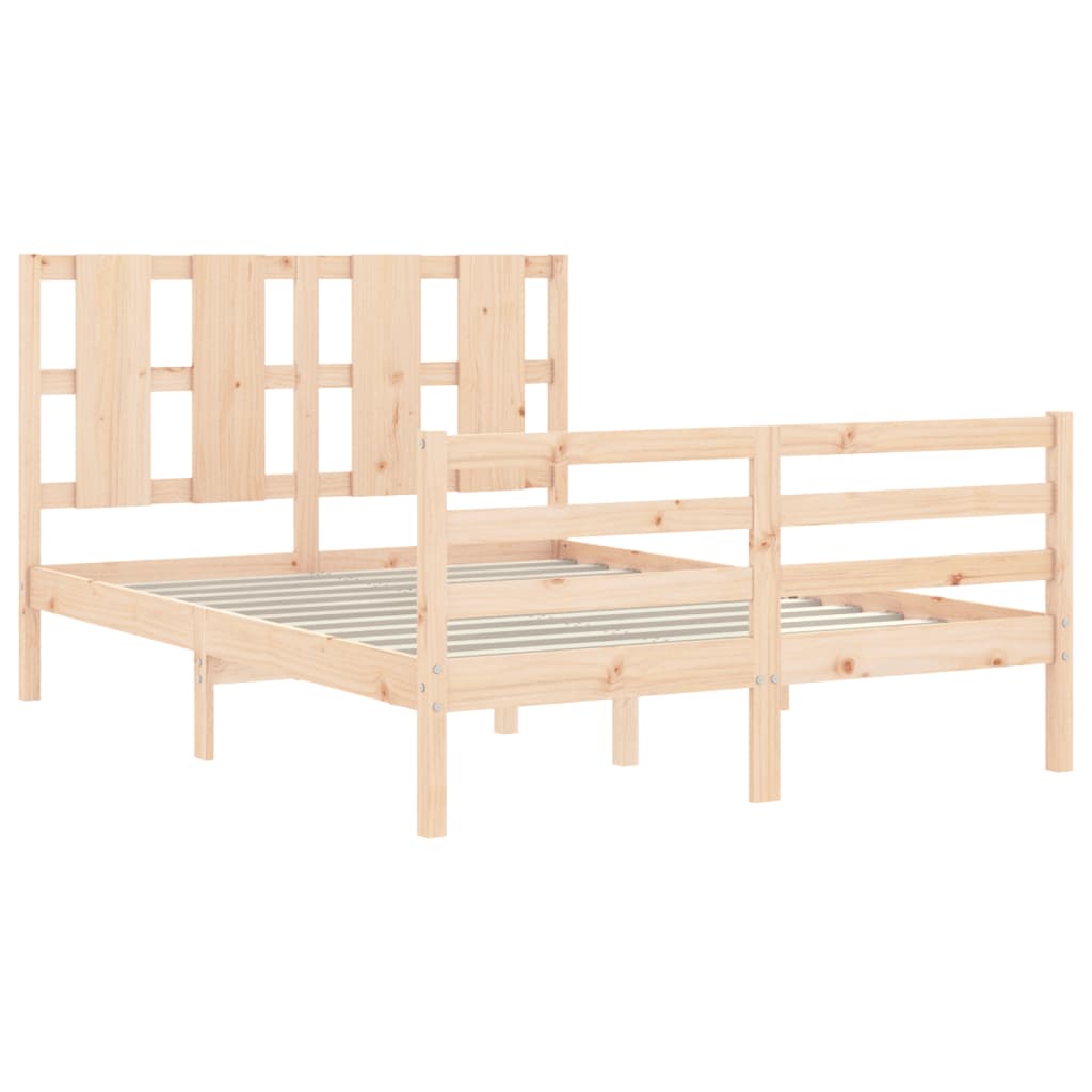 Cadre de lit sans matelas 120x200 cm bois massif - XIOS