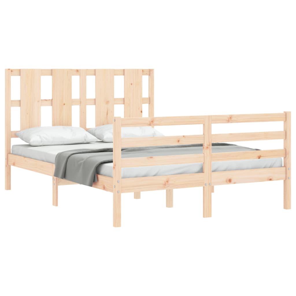 Cadre de lit sans matelas 140x200 cm bois massif - XIOS