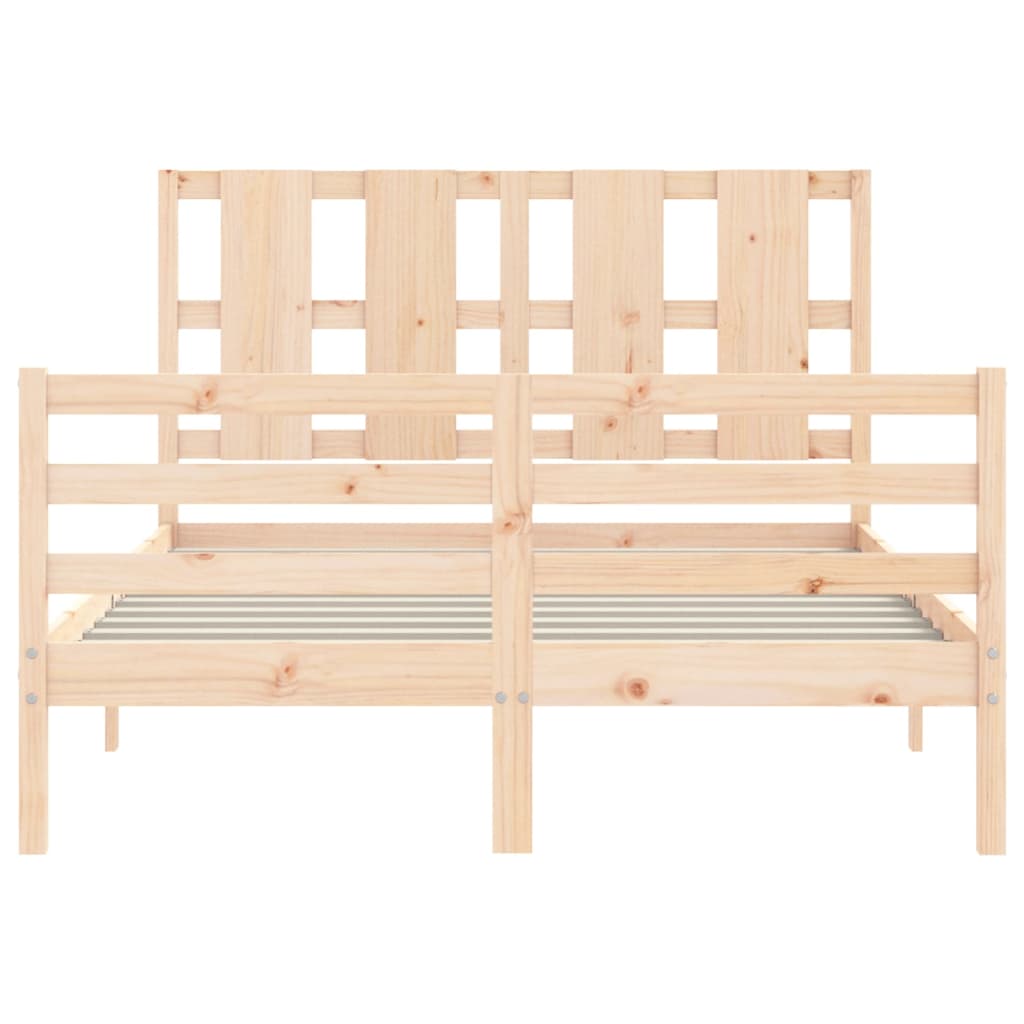 Cadre de lit sans matelas 140x200 cm bois massif - XIOS