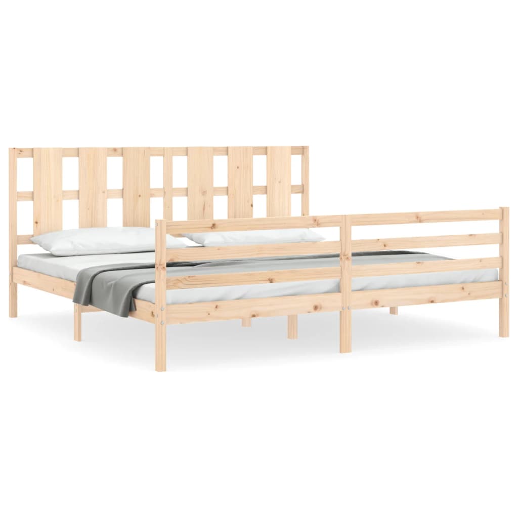 Cadre de lit sans matelas 200x200 cm bois massif - XIOS