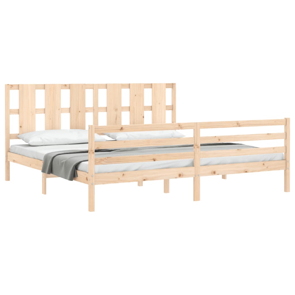Cadre de lit sans matelas 200x200 cm bois massif - XIOS
