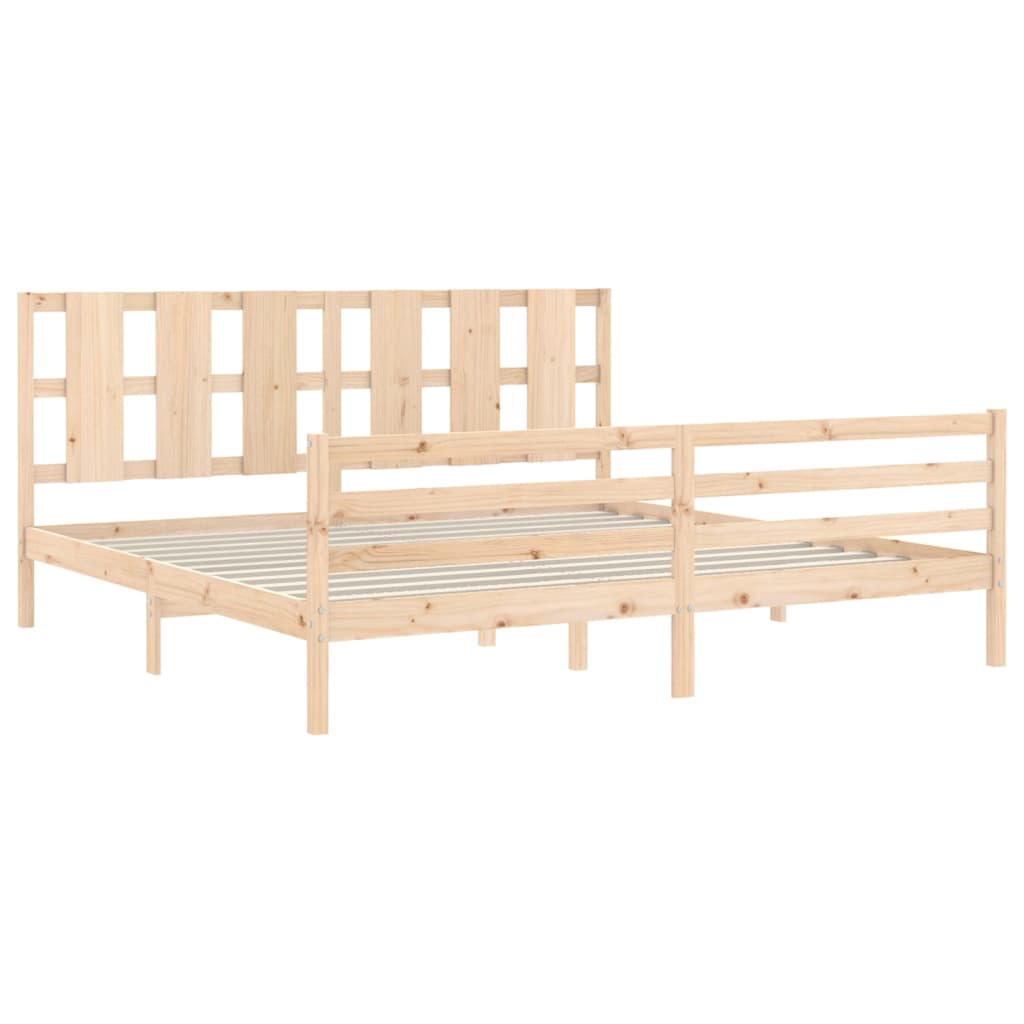 Cadre de lit sans matelas 200x200 cm bois massif - XIOS