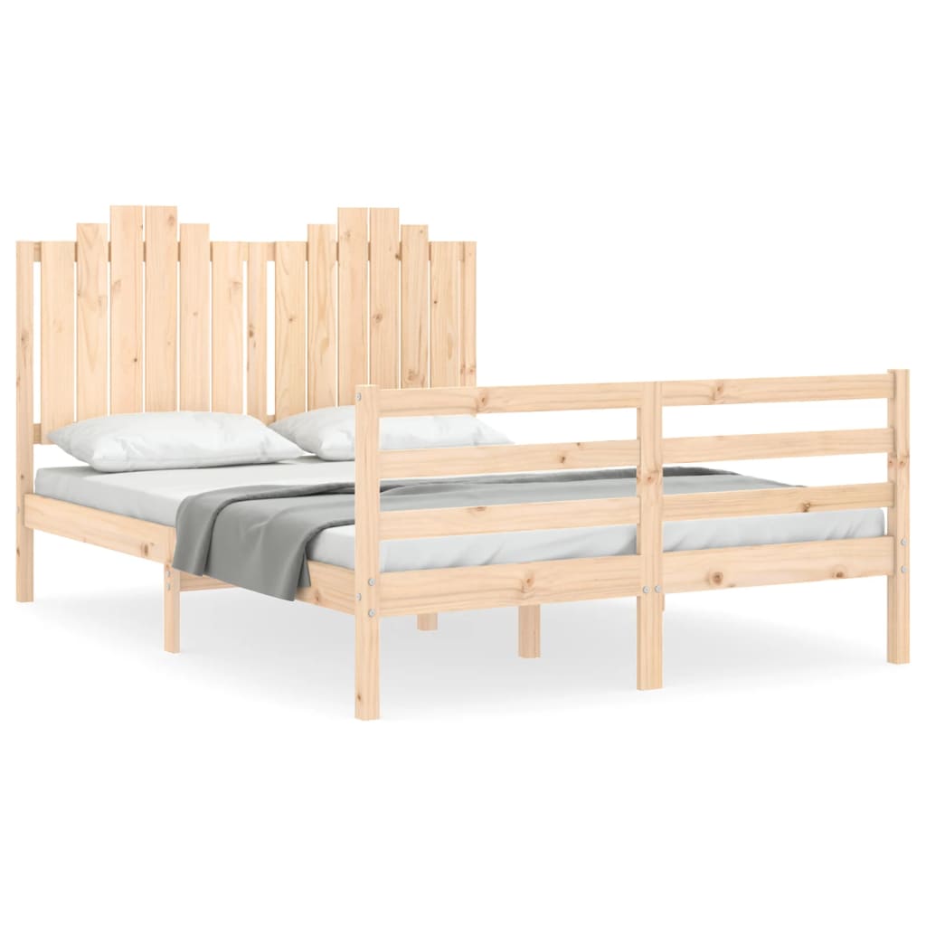 Cadre de lit sans matelas 140x190 cm bois massif - XIOS