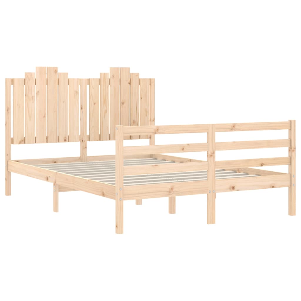 Cadre de lit sans matelas 140x190 cm bois massif - XIOS