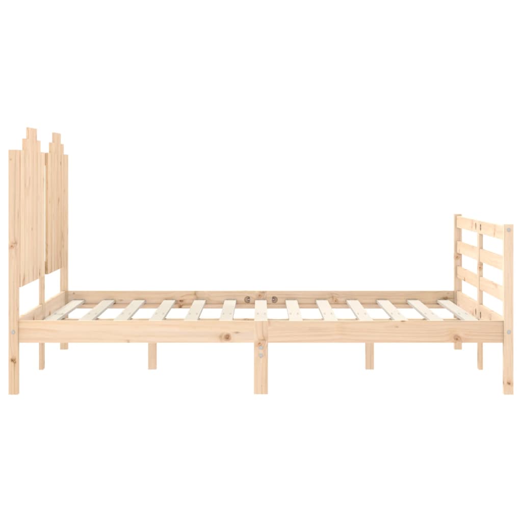 Cadre de lit sans matelas 140x190 cm bois massif - XIOS
