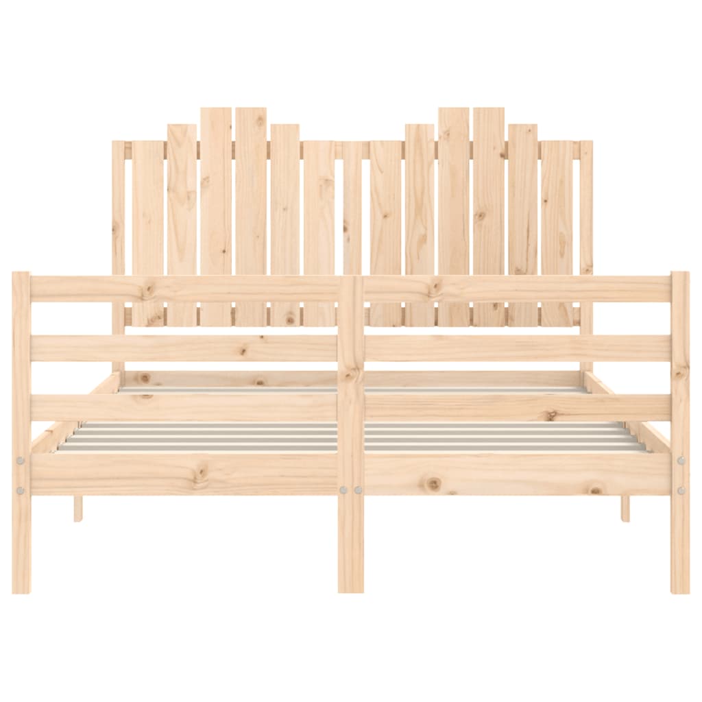 Cadre de lit sans matelas 140x190 cm bois massif - XIOS